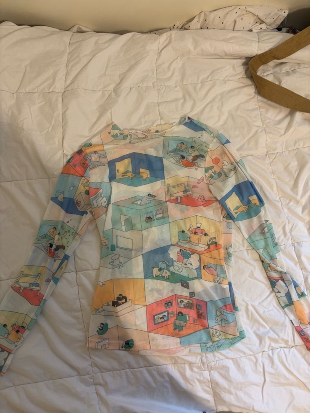 Illustrated Multi-Color Long Sleeve Tee